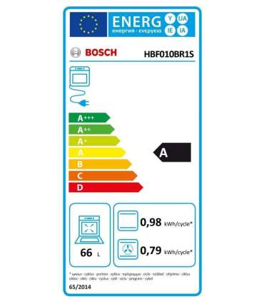 Bosch Oven HBF010BR1S 66 L A Multifunctional Manual Height 59.5 cm Width 59.4 cm Stainless steel