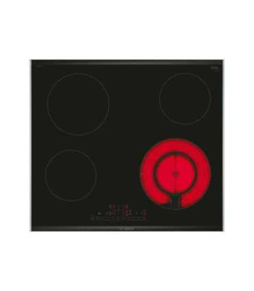 Bosch Hob PKF675FP2E Series 6 Vitroceramic Number of burners/cooking zones 4 DirectSelect Timer Black