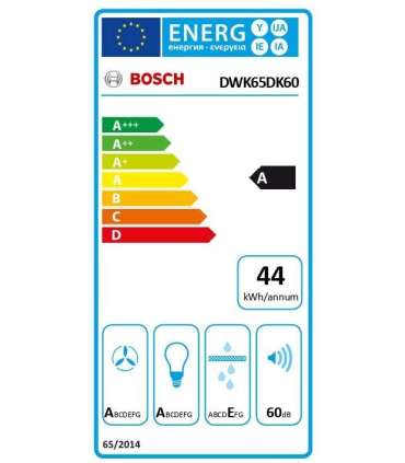 Bosch Hood DWK65DK60 Wall mounted Energy efficiency class A Width 59 cm 430 m³/h Electronic control LED