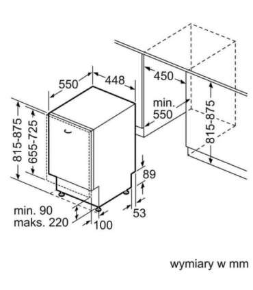 Dishwasher SPV4HMX10E Built-in Width 45 cm Number of place settings 10 Number of programs 6 Energy