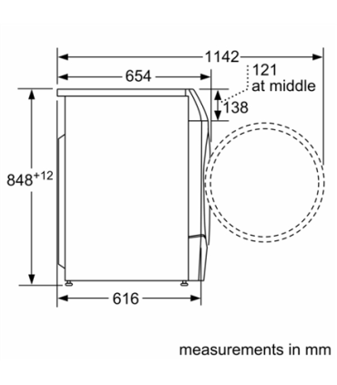 Bosch Washing Machine with Dryer WNC254A0SN Energy efficiency class D Front loading Washing capacity 10.5 kg |