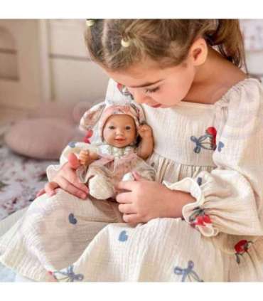 WOOPIE ROYAL Lalka Bobas 24 cm w Sukience i Czapeczce Króliczka