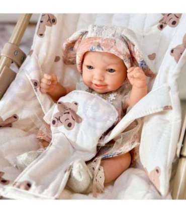 WOOPIE ROYAL Lalka Bobas 24 cm w Sukience i Czapeczce Króliczka