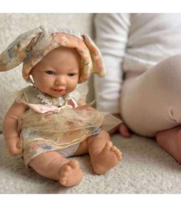 WOOPIE ROYAL Lalka Bobas 24 cm w Sukience i Czapeczce Króliczka