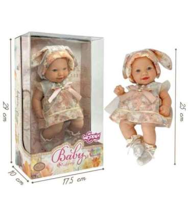 WOOPIE ROYAL Lalka Bobas 24 cm w Sukience i Czapeczce Króliczka