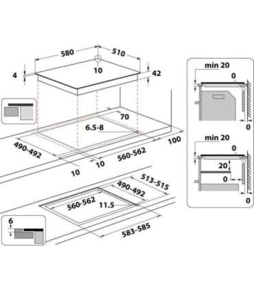 Keraamiline pliidiplaat Whirlpool AKT801NE