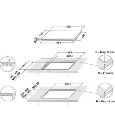 Induktsioonplaat Whirlpool WLB6860NES