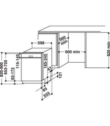 Built in dishwasher Whirlpool
