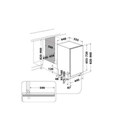 Integreeritav nõudepesumasin Whirlpool WSIC3M27C