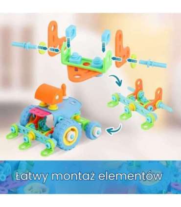 WOOPIE 6-ühes STEM ehitusklotside sõidukite komplekt