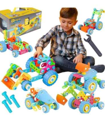 WOOPIE 6-ühes STEM ehitusklotside sõidukite komplekt