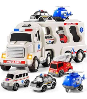 WOOPIE эвакуатор, набор из 5 машин - скорая помощь