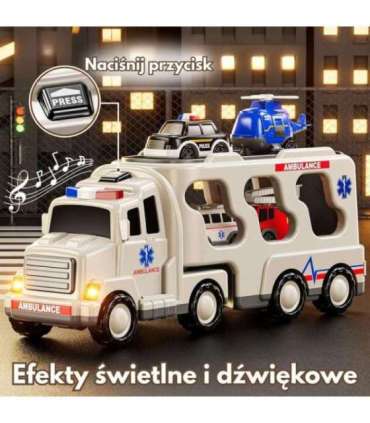 WOOPIE эвакуатор, набор из 5 машин - скорая помощь