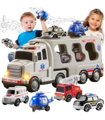 WOOPIE эвакуатор, набор из 5 машин - скорая помощь