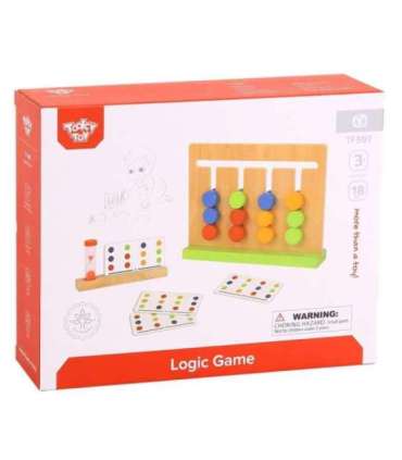 TOOKY TOY loogikamäng - ajastatud pusle, värvid, 30 mustrit, 18 tükki