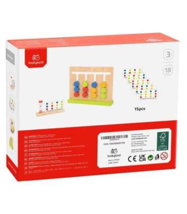TOOKY TOY loogikamäng - ajastatud pusle, värvid, 30 mustrit, 18 tükki