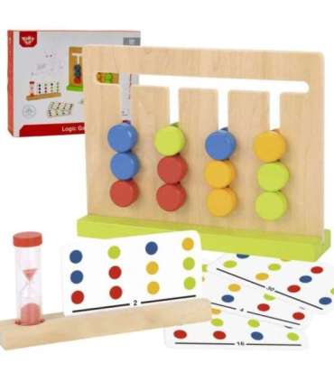 TOOKY TOY loogikamäng - ajastatud pusle, värvid, 30 mustrit, 18 tükki