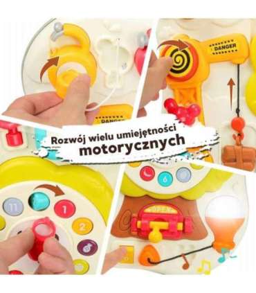 WOOPIE Tablica Montessori Manipulacyjna Sensoryczna Interaktywna dla Malucha