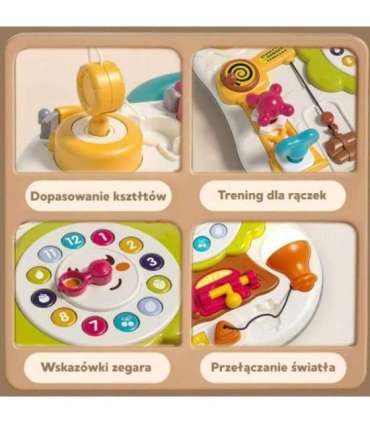 WOOPIE Tablica Montessori Manipulacyjna Sensoryczna Interaktywna dla Malucha