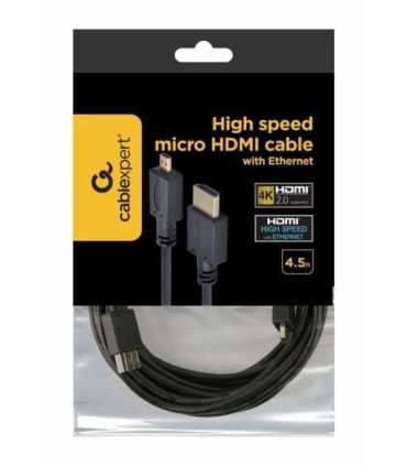 CABLE HDMI-MICRO HDMI 4.5M/V.2.0 BLK CC-HDMID-15 GEMBIRD