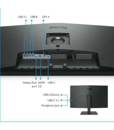 BenQ DesignVue PD3205U - PD Series - LED monitor - 32" - 3840 x 2160 4K @ 60 Hz - IPS - 250 cd / m² - 1000:1 - HDR10 - 5 ms -