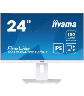 24" WHITE ETE IPS-panel, 1920x1080@100Hz, 15cm Height Adj. Stand, Pivot, 250cd/m², Speakers, HDMI, DisplayPort, 0,4ms MPRT, F