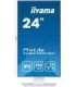 24" WHITE ETE IPS-panel, 1920x1080@100Hz, 15cm Height Adj. Stand, Pivot, 250cd/m², Speakers, HDMI, DisplayPort, 0,4ms MPRT, F