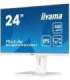 24" WHITE ETE IPS-panel, 1920x1080@100Hz, 15cm Height Adj. Stand, Pivot, 250cd/m², Speakers, HDMI, DisplayPort, 0,4ms MPRT, F