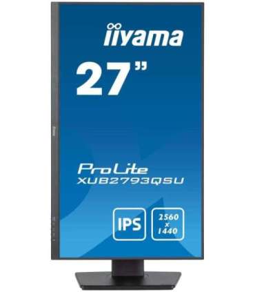 iiyama 27" IPS-panel, 2560x1440@100Hz QHD,1ms, 15cm Height Adj. Stand, 300nits,HDMI, DP, Speakers, USB 2x3.2