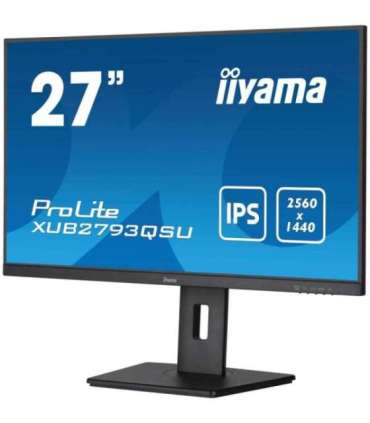 iiyama 27" IPS-panel, 2560x1440@100Hz QHD,1ms, 15cm Height Adj. Stand, 300nits,HDMI, DP, Speakers, USB 2x3.2