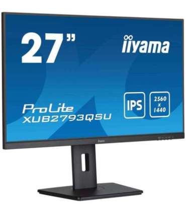 iiyama 27" IPS-panel, 2560x1440@100Hz QHD,1ms, 15cm Height Adj. Stand, 300nits,HDMI, DP, Speakers, USB 2x3.2