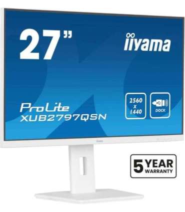 27’’ QHD IPS technology panel with USB-C dock and RJ45 (LAN)