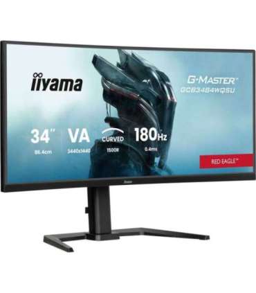 34" Fast VA Gaming, Curved Gaming 1500R, G-Master Gold Phoenix, FreeSync Premium, 3440 x 1440 @180Hz (4.9 megapixel UWQHD, Di
