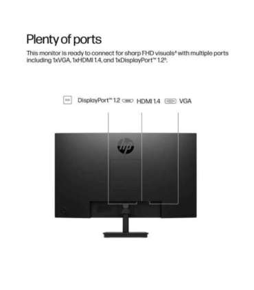 HP 327ph Series 3 Pro FHD Monitor - 27" 1920x1080 FHD 250-nit 100Hz AG, IPS, HDMI/VGA/DisplayPort, speakers, height adjustabl
