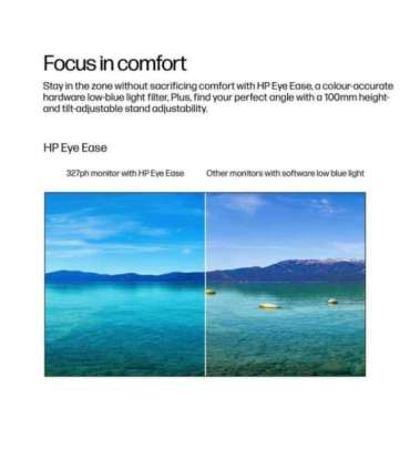 HP 327ph Series 3 Pro FHD Monitor - 27" 1920x1080 FHD 250-nit 100Hz AG, IPS, HDMI/VGA/DisplayPort, speakers, height adjustabl