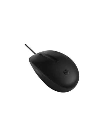 HP 128 USB Wired Laser Mouse, Sanitizable - Black