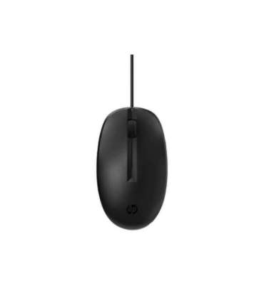 HP 125 USB Wired Mouse, Sanitizable - Black