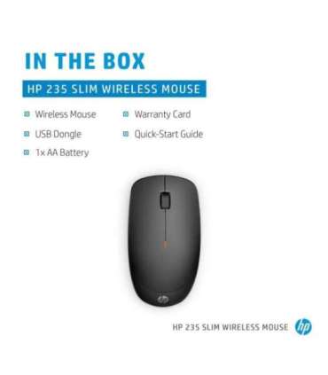 HP 235 Slim Wireless Mouse - Black