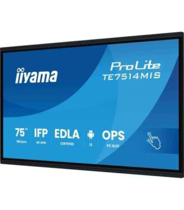 75" IFP, 3840x2160, IR 40P, EDLA, AG