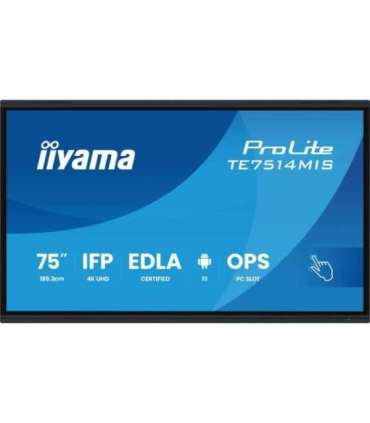75" IFP, 3840x2160, IR 40P, EDLA, AG