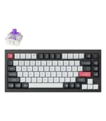 Keychron Q1 HE RGB Aluminum - US Layout - Hot-Swappable Gateron 2.0 Magnetic Nebula Switch Carbon Black Wireless Keyboard