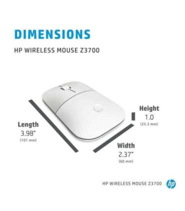 HP Z3700 Wireless Mouse - Ceramic White