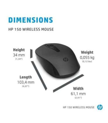 HP 150 Wireless Mouse - Black