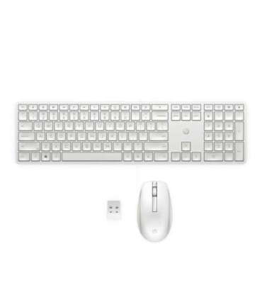 HP 655 Wireless Mouse Keyboard Combo, spill resistant - White – Nordic