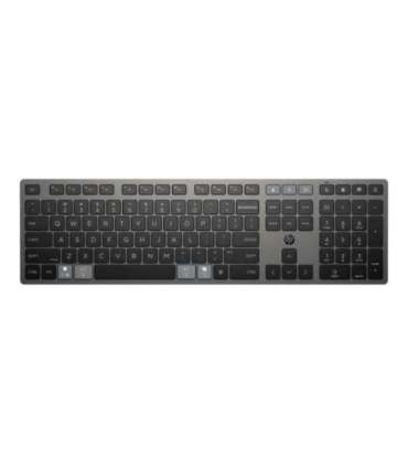 HP 725 Wireless Keyboard - Multi-Device, Dual-Mode, Programmable, Rechargeable - Nightfall Black, spill resistant - ENG