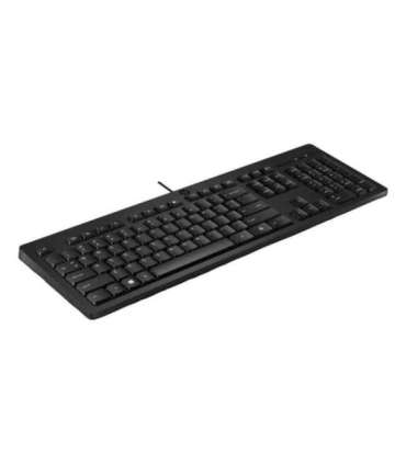 HP 125 G2 USB Wired Keyboard, Sanitizable, Copilot Key - Black - US ENG