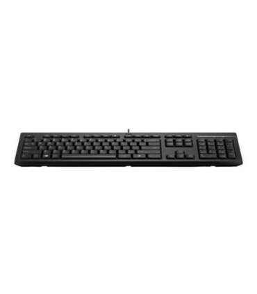 HP 125 G2 USB Wired Keyboard, Sanitizable, Copilot Key - Black - US ENG