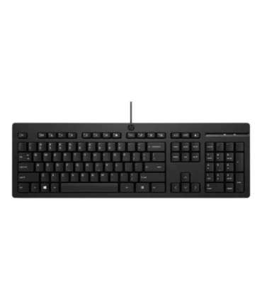 HP 125 G2 USB Wired Keyboard, Sanitizable, Copilot Key - Black - ESTONIAN