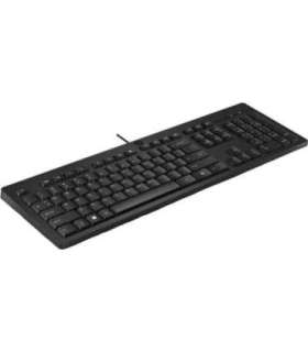 HP 125 G2 USB Wired Keyboard, Sanitizable, Copilot Key - Black - US ENG (BULK of 12 pcs)