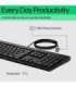 HP 125 G2 USB Wired Keyboard, Sanitizable, Copilot Key - Black - US ENG (BULK of 12 pcs)